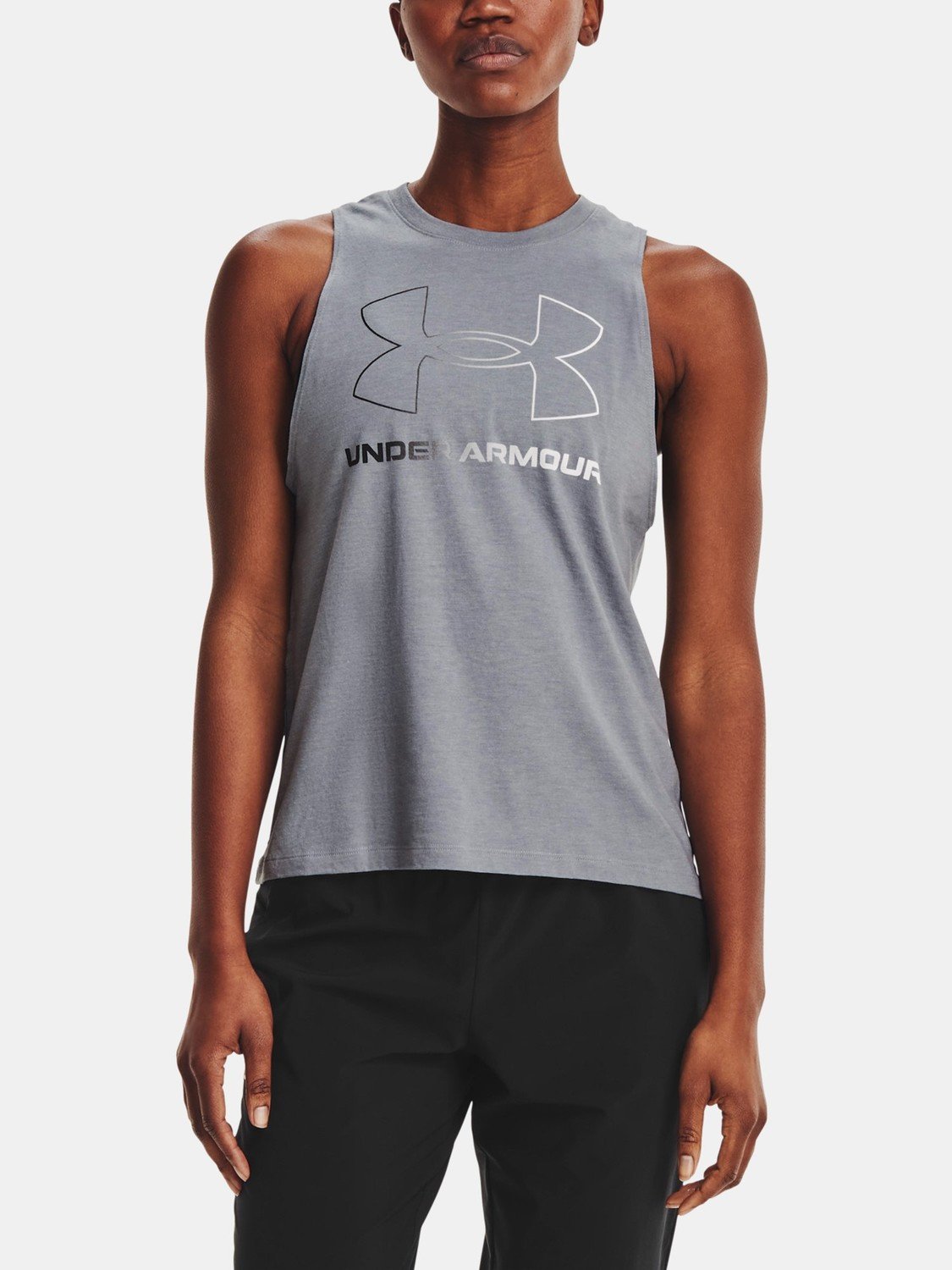 Under Armour Tílko Live Sportstyle Graphic Tank-GRY - Dámské