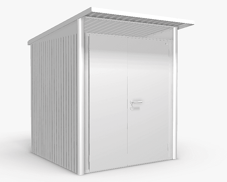 Biohort Domek na nářadí AVANTGARDE A1, stříbrná, dvoukřídlé dveře