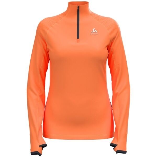 Odlo W MID LAYER 1/2 ZIP AXALP CERAMIWARM Dámská funkční střední vrstva, oranžová, velikost M