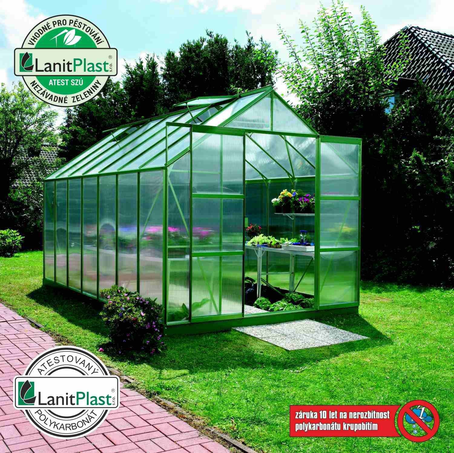 Vitavia Garden Polykarbonátový skleník VITAVIA URANUS 11500, PC 6 mm, zelený