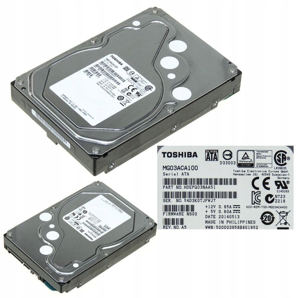 Toshiba MG03ACA100 1TB Sata III 64MB 7.2k 3.5