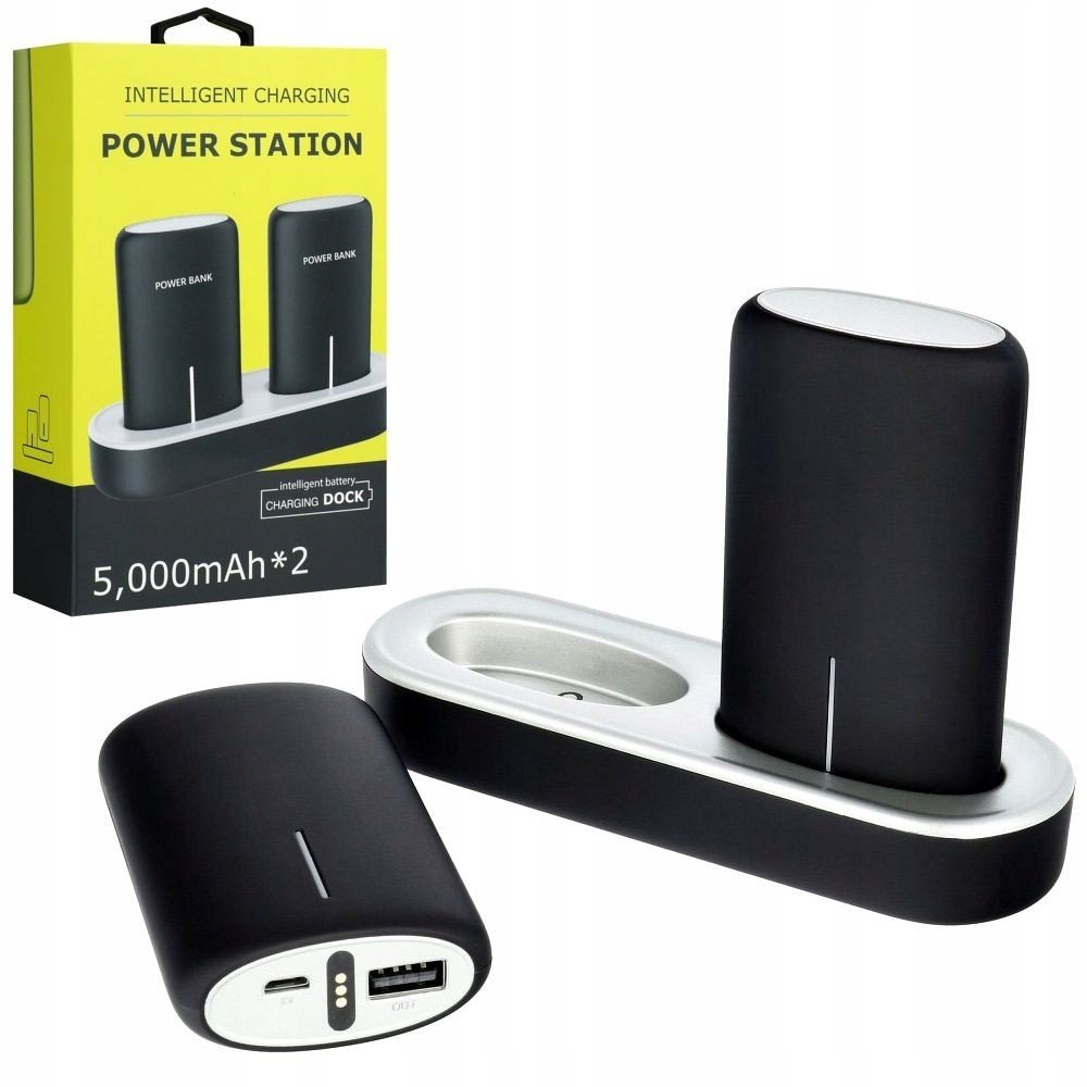 Powerbanka Dual s dokovací stanicí 2x 5000mAh |2.1A