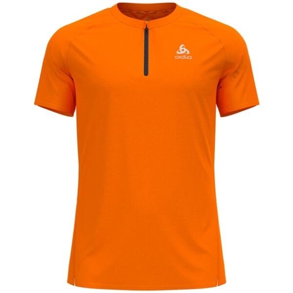 Odlo AXALP TRAIL T-SHIRT CREW NECK S/S 1/2 ZIP Pánské tričko, oranžová, velikost L