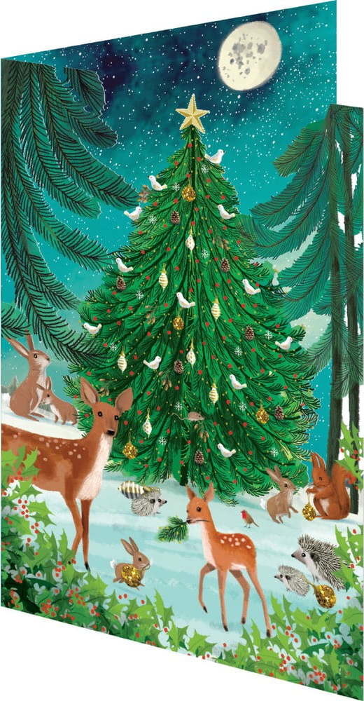 Vánoční přání v sadě 5 ks Heart of the Forest – Roger la Borde