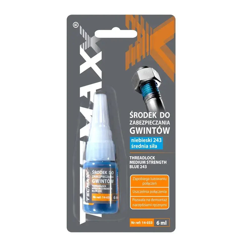 TecMaxx 14-033 Zajištění šroubů, modrý střední 6ml