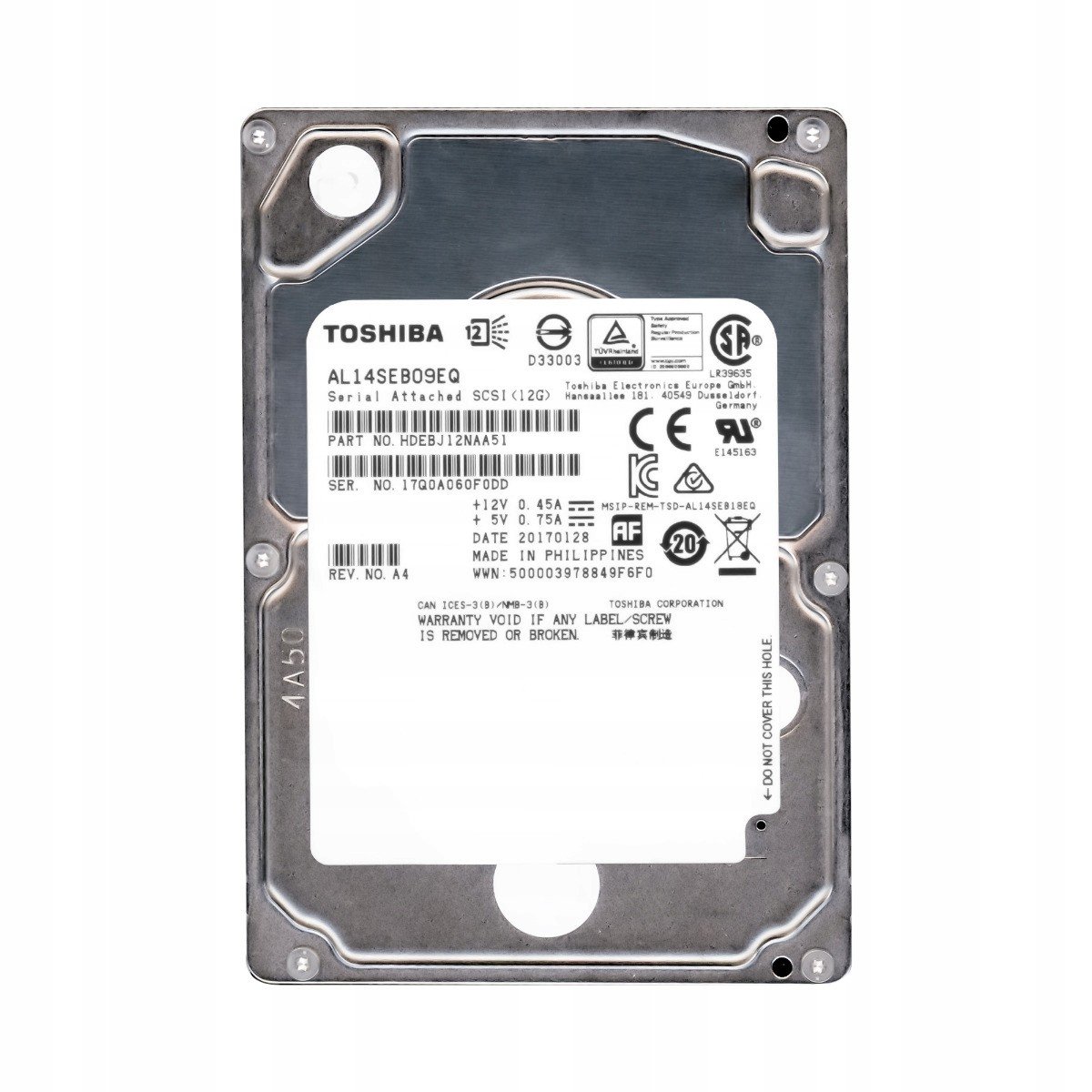 Toshiba 900GB 10K 128MB SAS-3 2,5'' AL14SEB09EQ