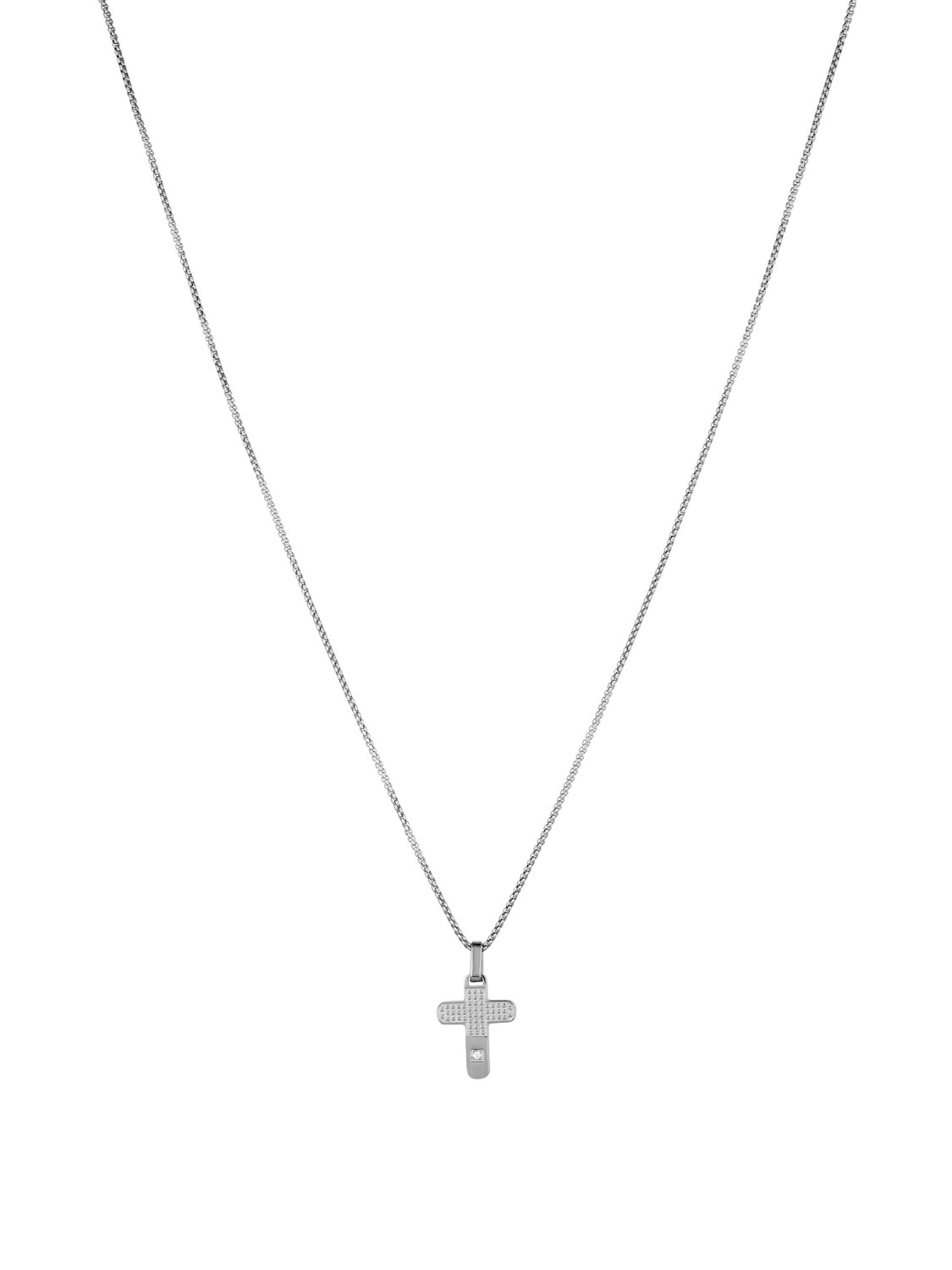 Liu.Jo Krásný ocelový náhrdelník s křížkem MLJ335