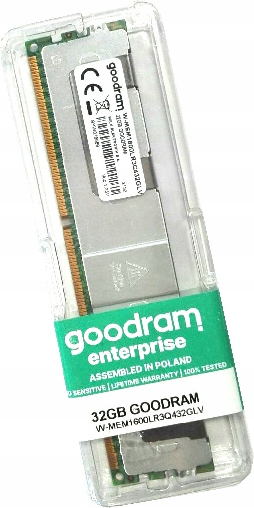 Paměť 32GB DDR3L DIMM Goodram 1600 12800 Ecc-reg