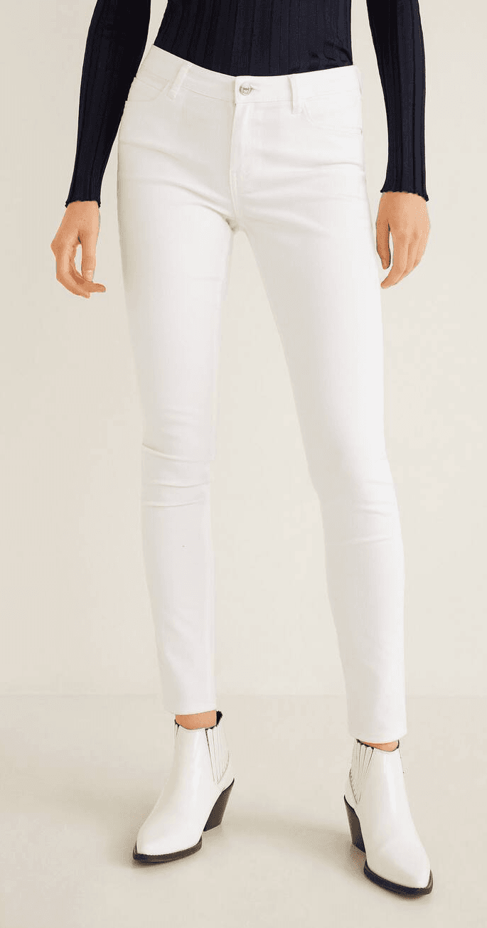Bílé džíny Mango, velikost 38