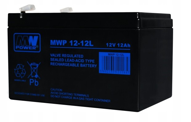 Mwp 12-12L 12V 12Ah akumulátor Mw Power