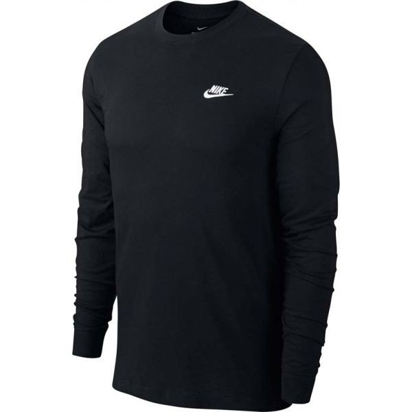 Nike NSW CLUB TEE - LS Pánské triko, černá, velikost S