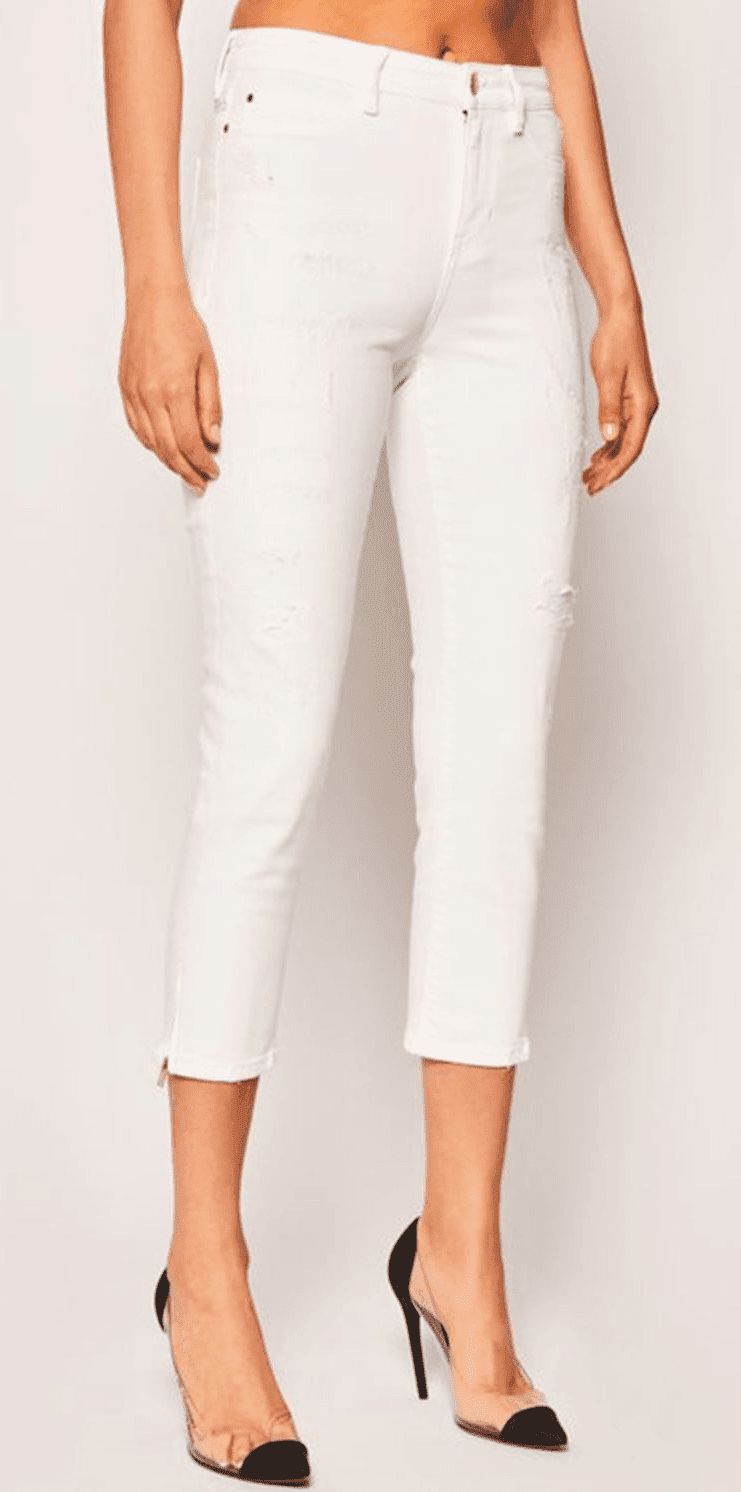 Bílé džíny se zipy Guess, velikost 29