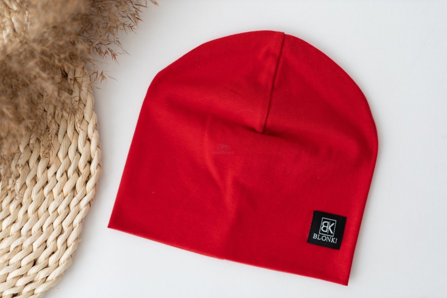 Tenká čepice Blonki jarní červená Velikost: 45-47