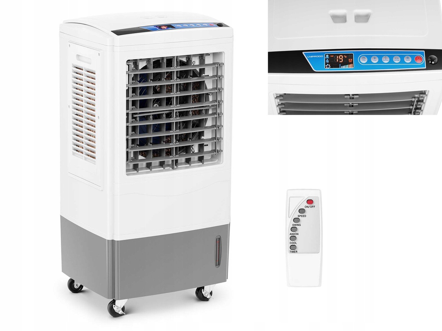 Evaporační Klimatizace Přenosné Dálkové Ovládání 100W 25L