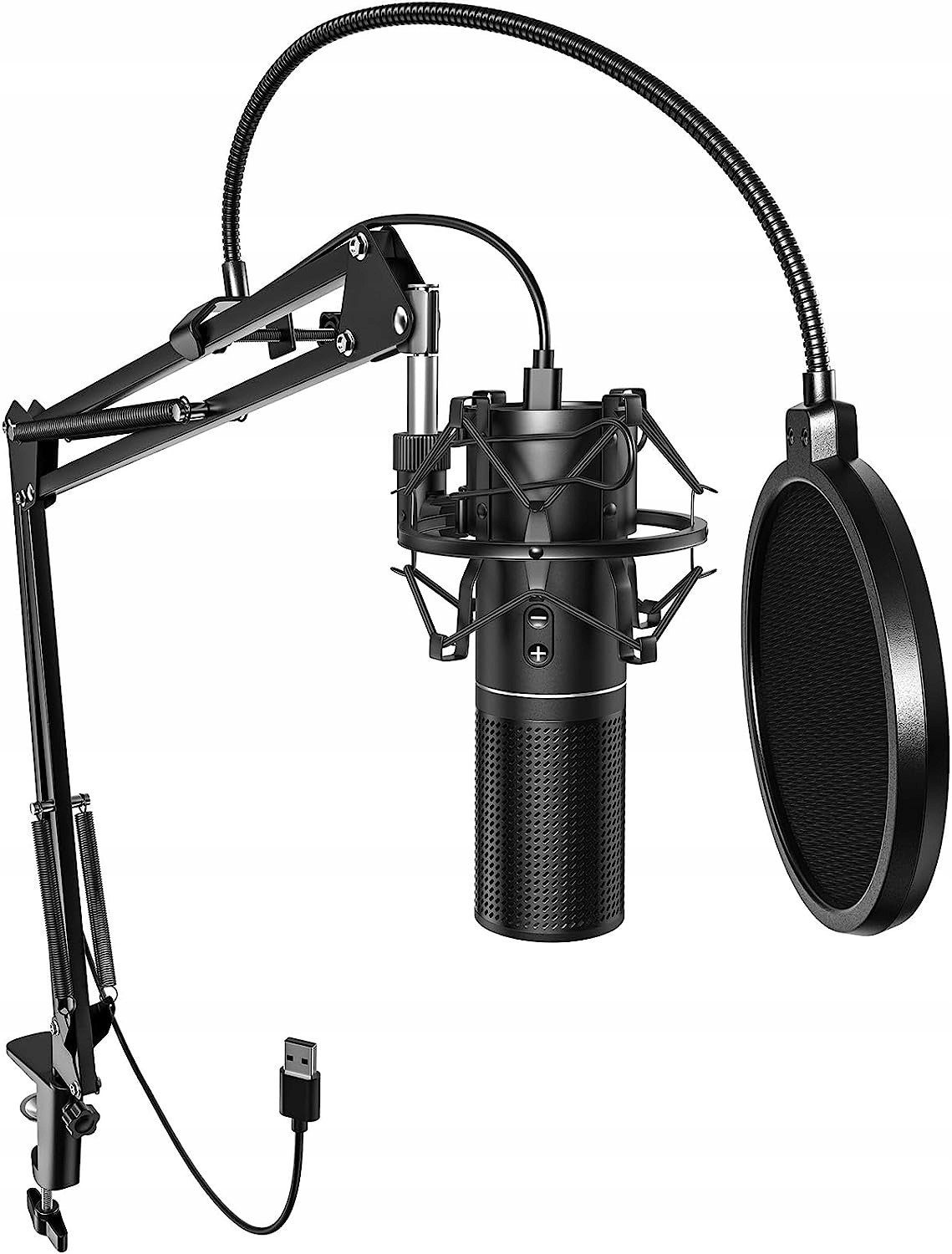 Kondenzátorový Mikrofon Usb Stativ Kabel Tonor Q9