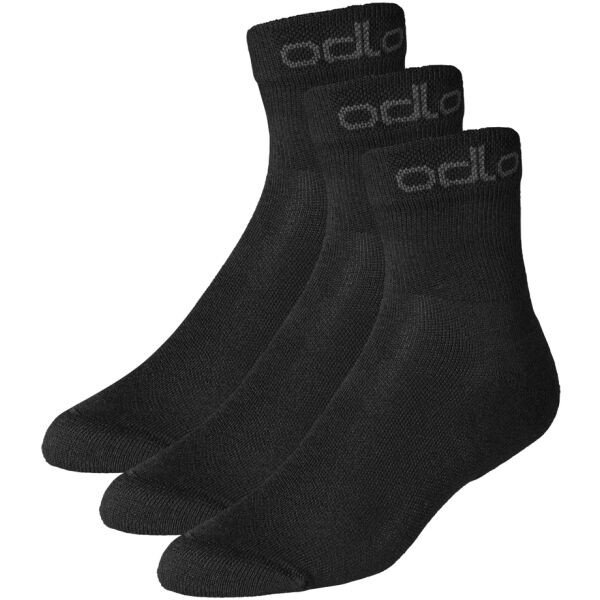 Odlo ACTIVE QUARTER 3-PACK Ponožky, černá, velikost 45-47