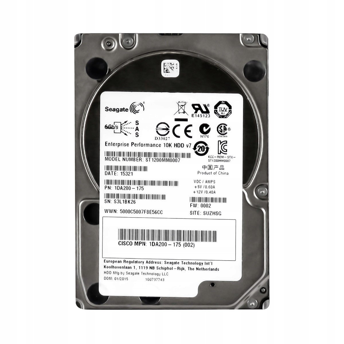 Cisco 1DA200-175 1,2TB 10K SAS-2 2,5'' ST1200MM007