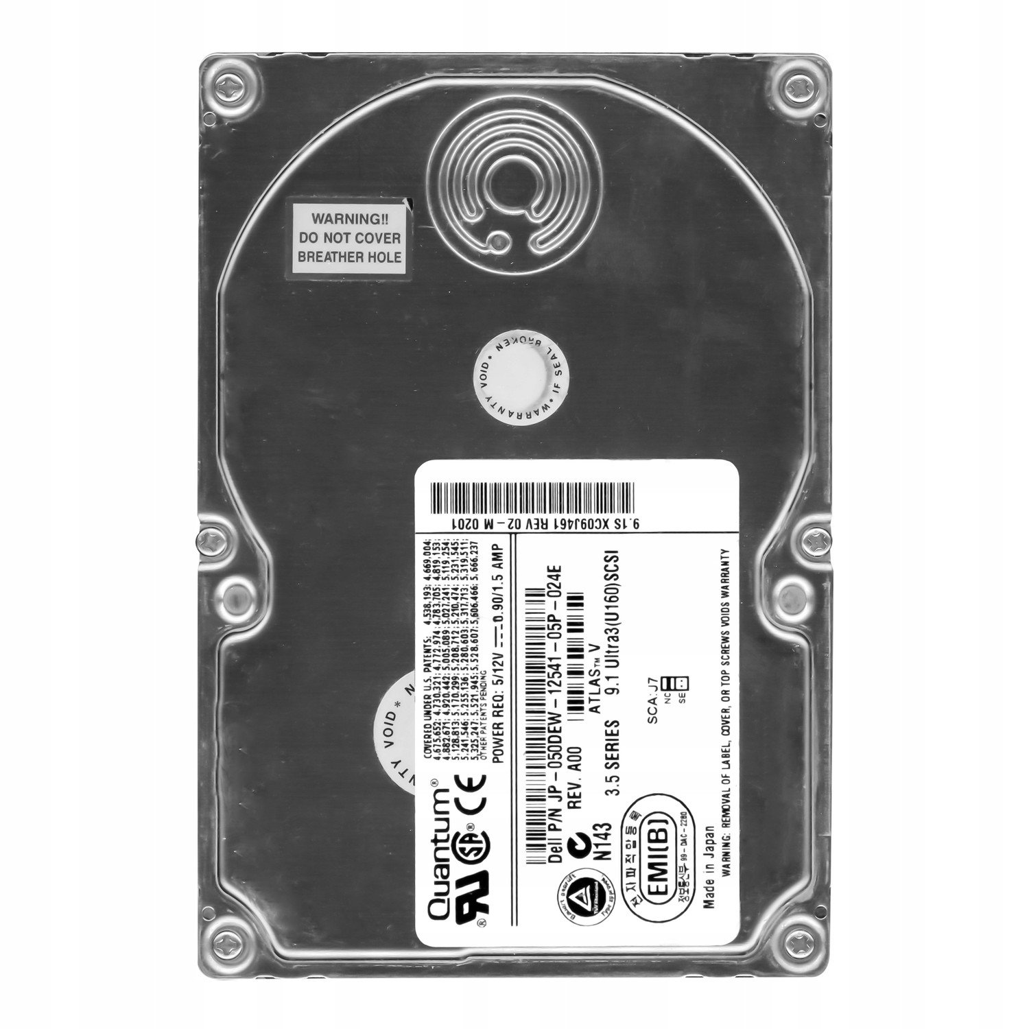 Dell 050DEW 9.1GB 7.2K Scsi U160 3.5'' XC09J461