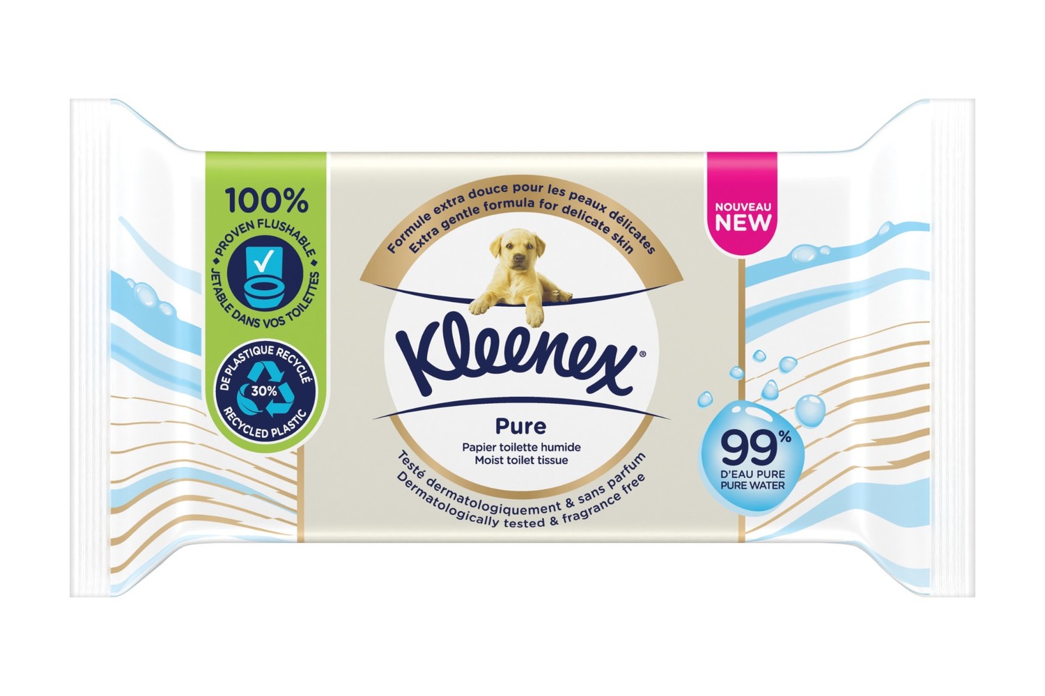Kleenex Pure vlhčený toaletní papír 38 ks