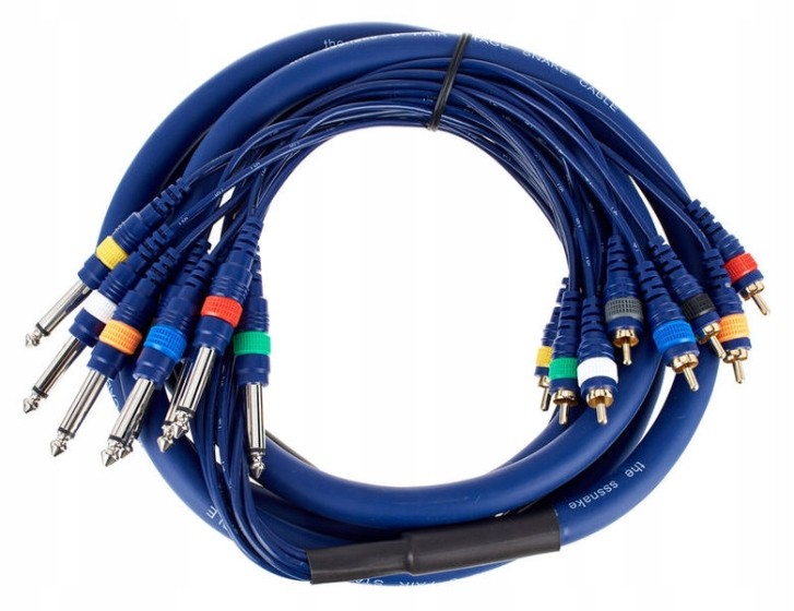 Multicore kabel Jack 6,3 mm Rca 3 m