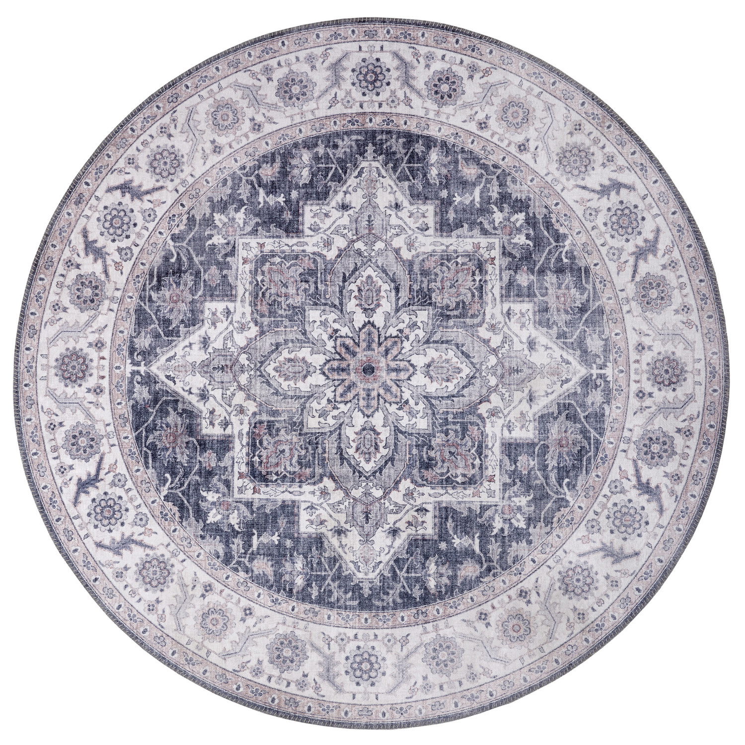 Kusový koberec Asmar 104003 Mauve/Pink kruh - 160x160 (průměr) kruh cm Nouristan - Hanse Home koberce