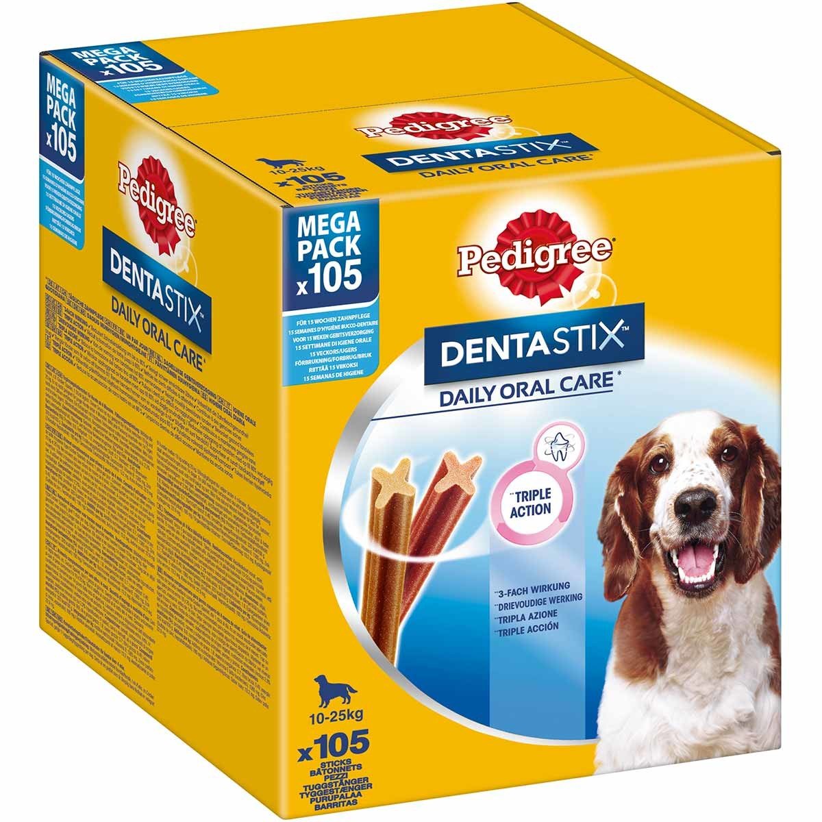 Pedigree DentaStix pro středně velké psy 105 kusů (15 × 7)