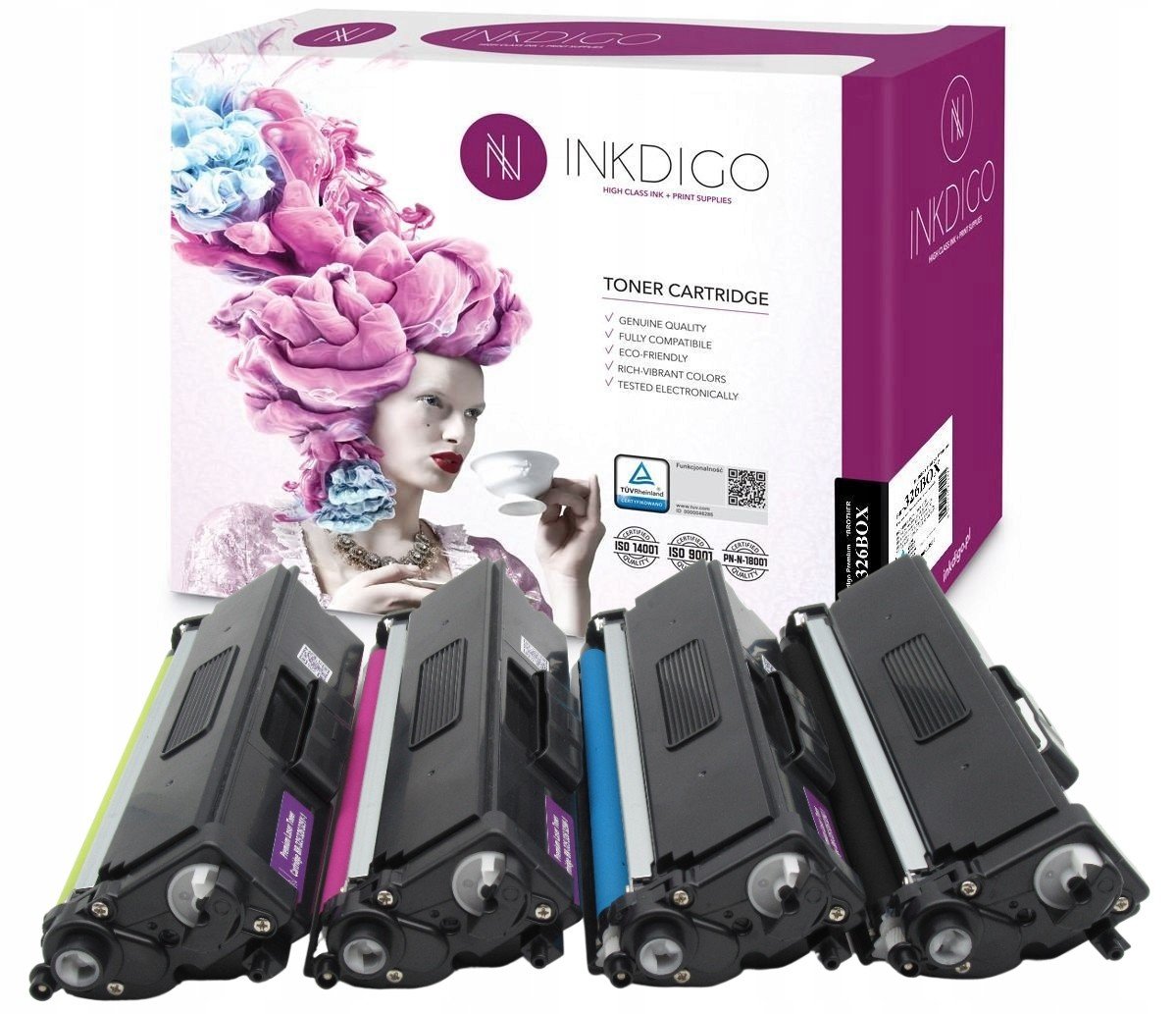 4x Inkdigo Tuv toner pro Brother DCP-L8400CDN L8450