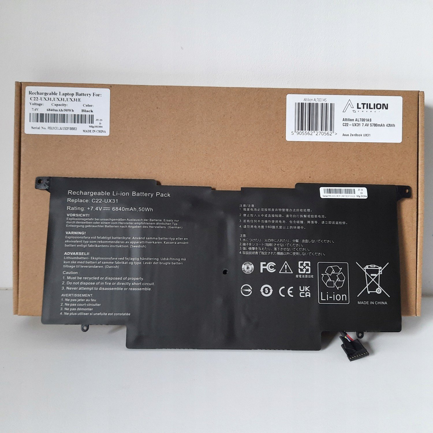 Baterie C22-UX31 pro Asus ZenBook UX31 UX31A UX31E