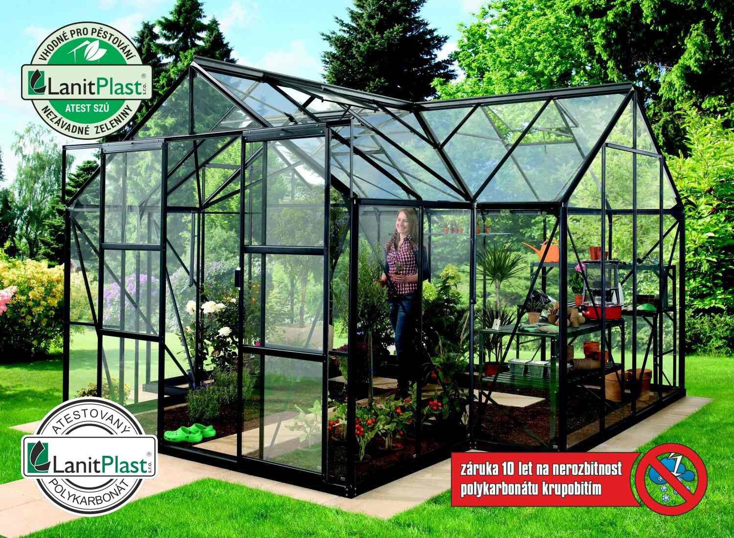 Vitavia Garden Polykarbonátový skleník VITAVIA SIRIUS, PC 6 mm, černý