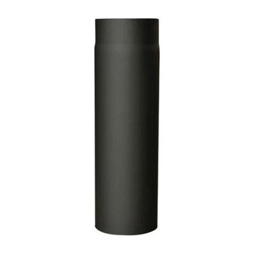 Eurometal Roura kouřová s klapkou 130 mm/100 cm, silnostěnné 1,5 mm, černá