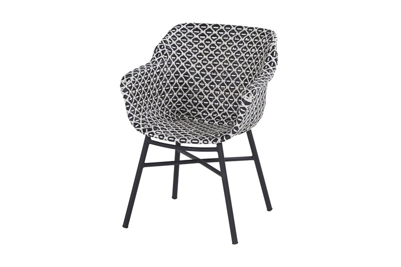 Hartman Jídelní židle Delphine s hliníkovou podnoží ,white-black