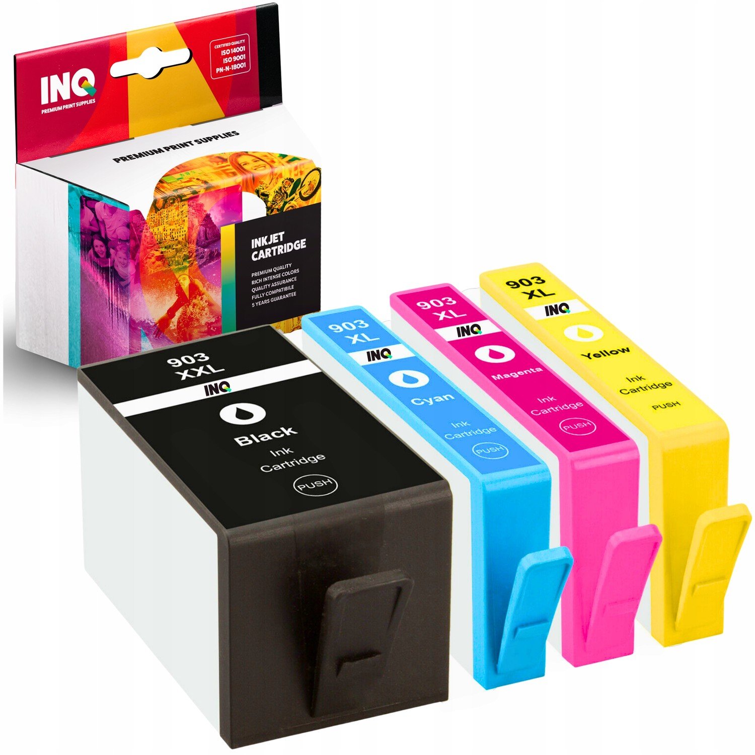 Inkoust pro Hp 903 černý a barevný náhradní Set XL