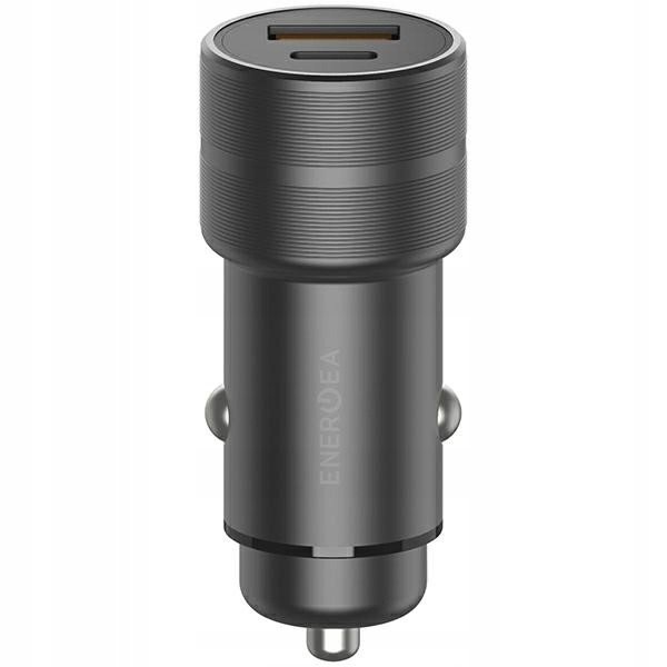 Energea nabíjení samo. 1xUSB+1xUSB-C Pd-qc 3.0 38W šedá