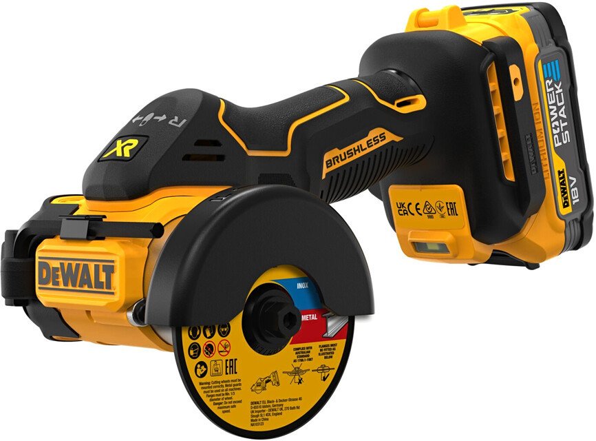 DeWALT DCS438E2T (2x1,7Ah PowerStack) aku mini řezačka / bruska