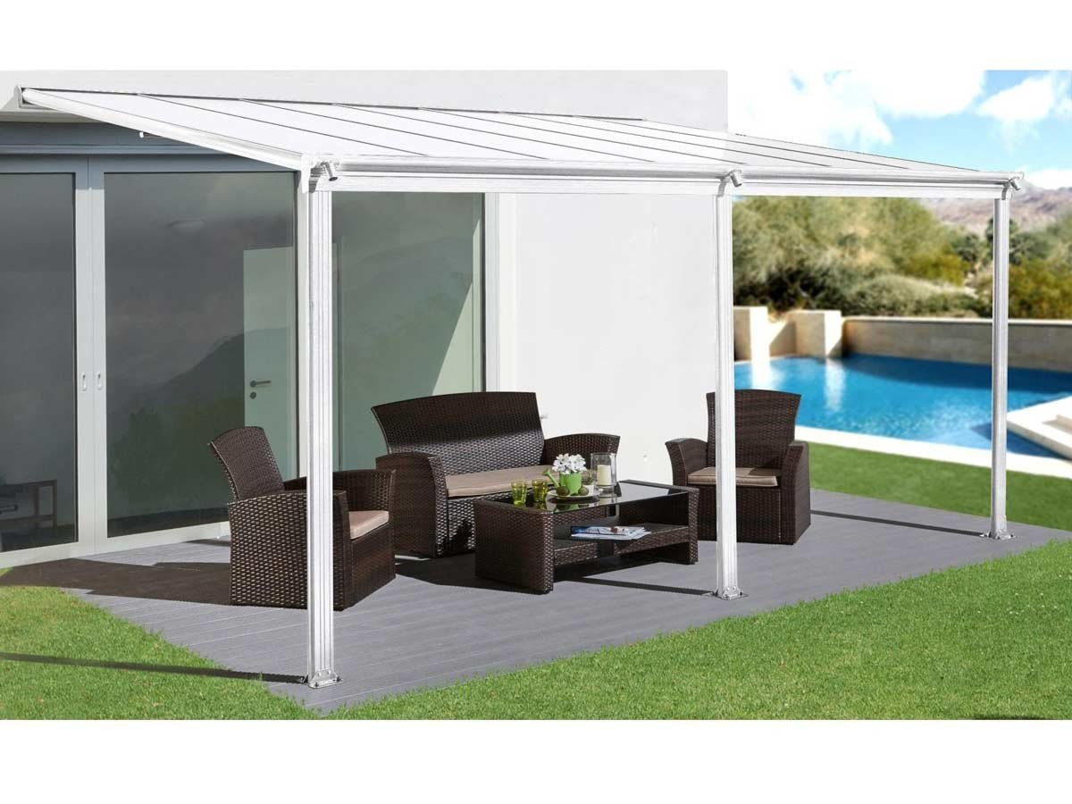 Lanit Plast Hliníková pergola WALL 33 bílá + bronz PC