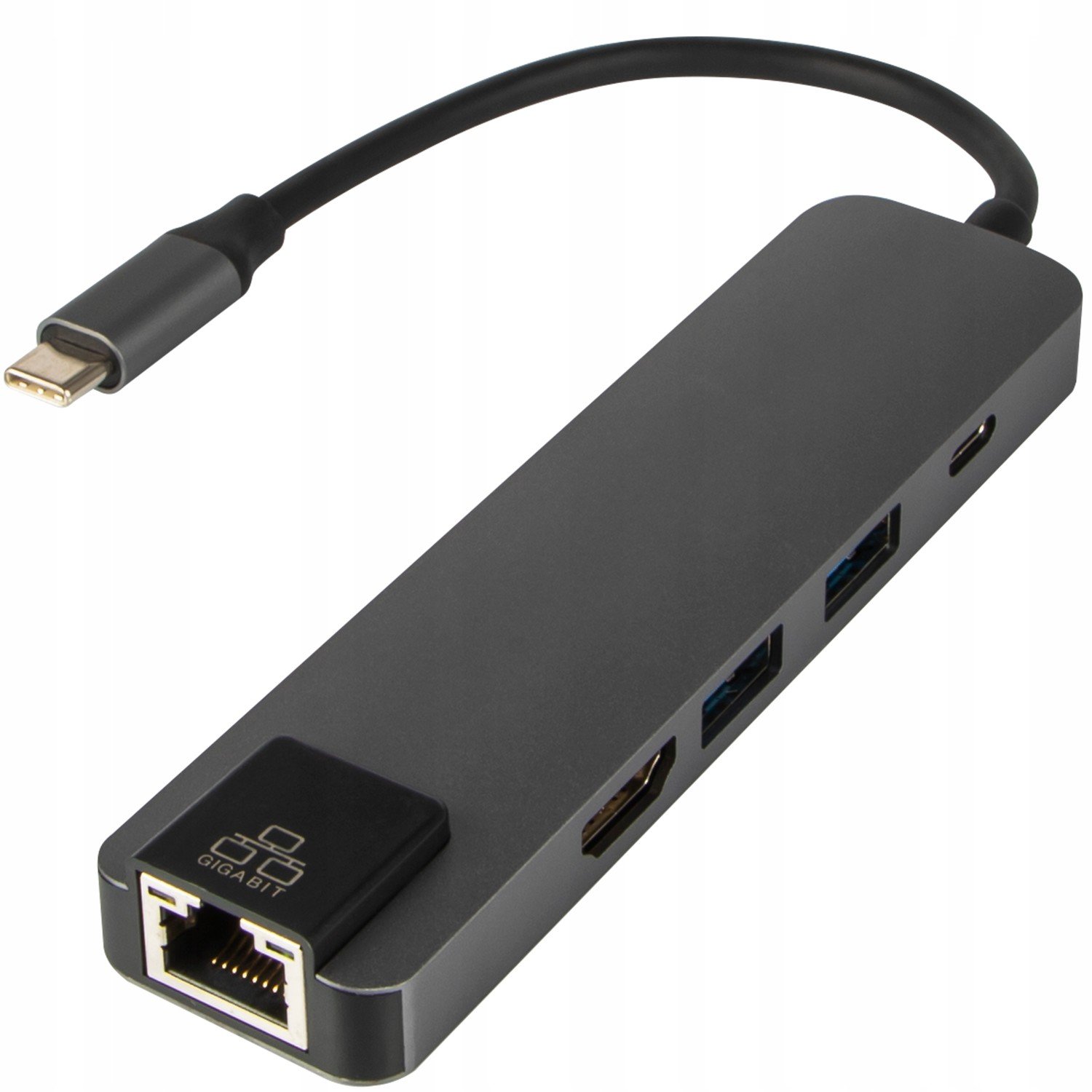 Síťová karta Hub Usb-c Hdmi adaptér RJ45 Lan 5v1