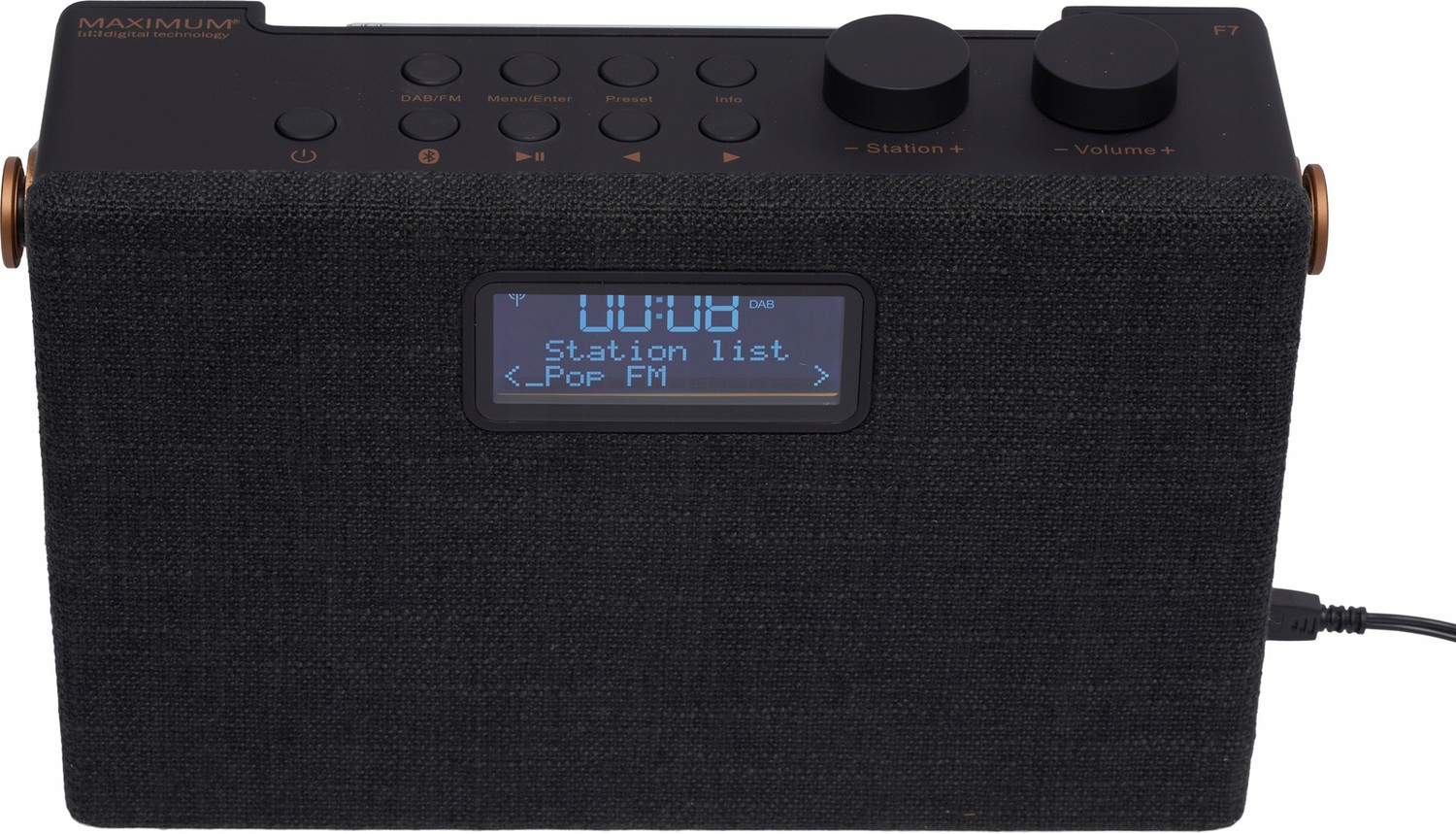 Radio Dab+ Bluetooth Maximum F7, Stereo Fm rádio