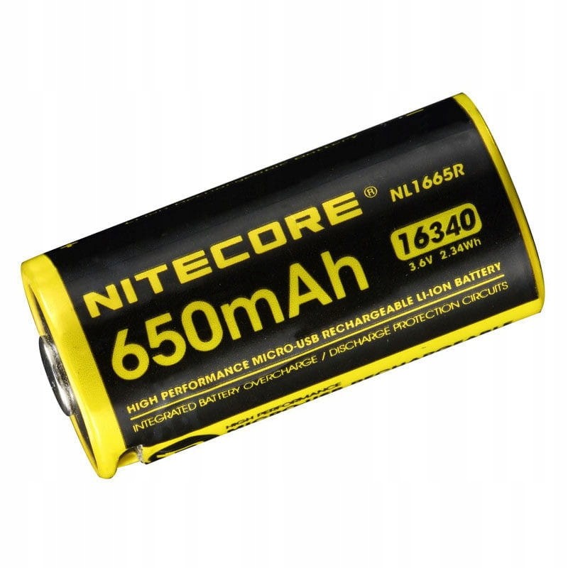 Nitecore 650mAh microUSB Li-Ion baterie