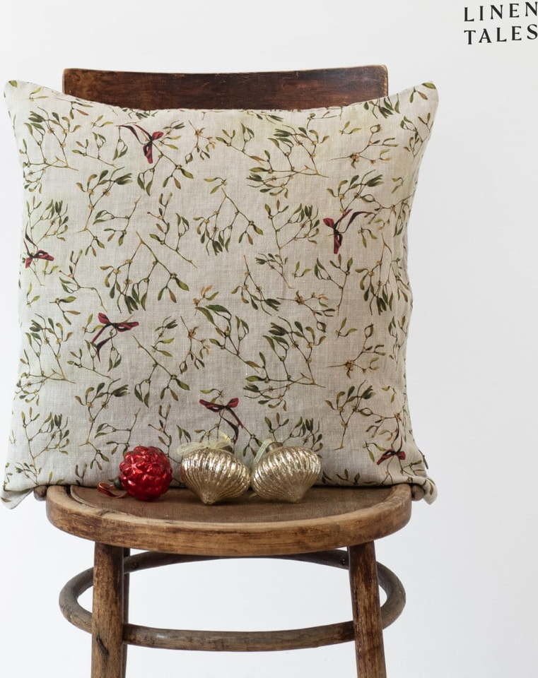 Povlak na polštář s vánočním motivem 40x40 cm – Linen Tales