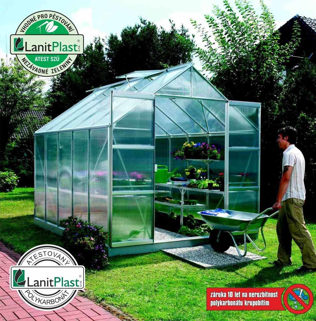 Vitavia Garden Polykarbonátový skleník VITAVIA URANUS 8300, PC 4 mm, stříbrný