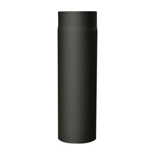 Eurometal Roura kouřová s klapkou 120 mm/100 cm, silnostěnné 1,5 mm, černá