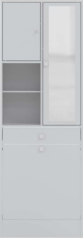 Bílá vysoká koupelnová skříňka 63x181 cm Combi - TemaHome