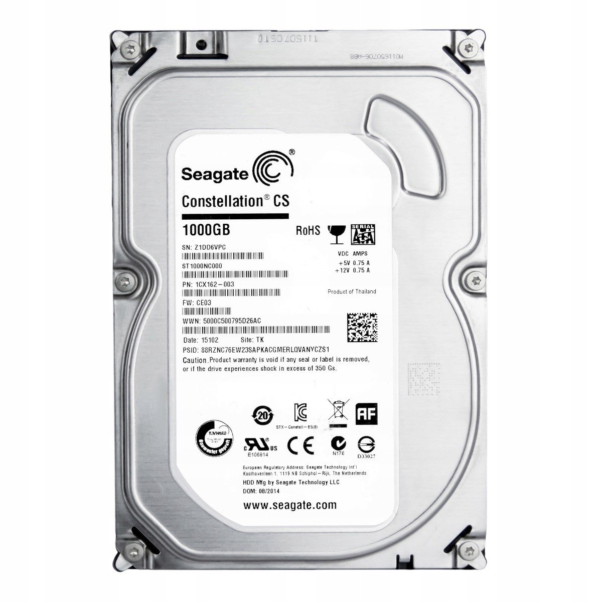 Seagate 1TB 7.2k 64MB Sata III 3.5'' ST1000NC000