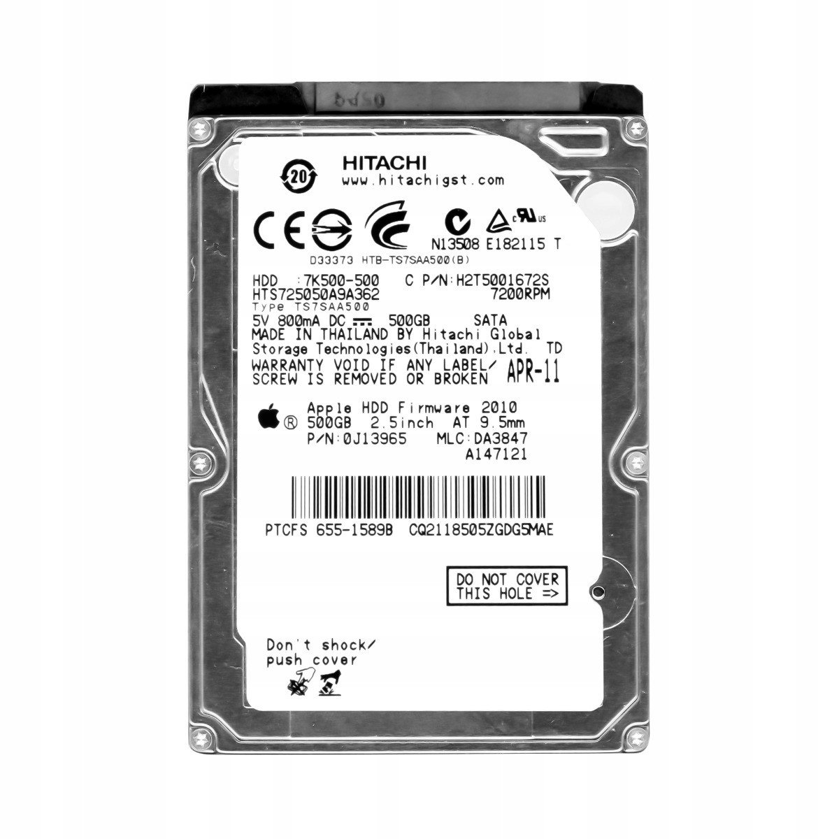 500GB 7.2K Sata II 2.5'' HTS725050A9A362