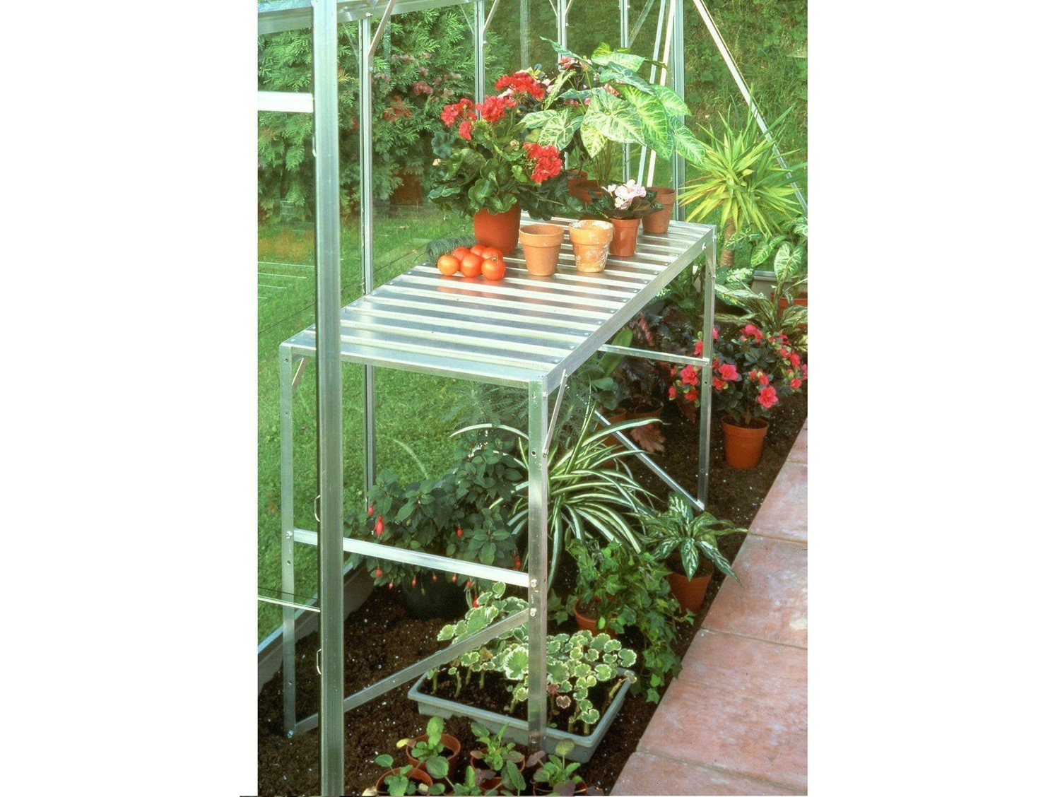 Vitavia Garden AL regál VITAVIA 120x52 cm jednopolicový stříbrný