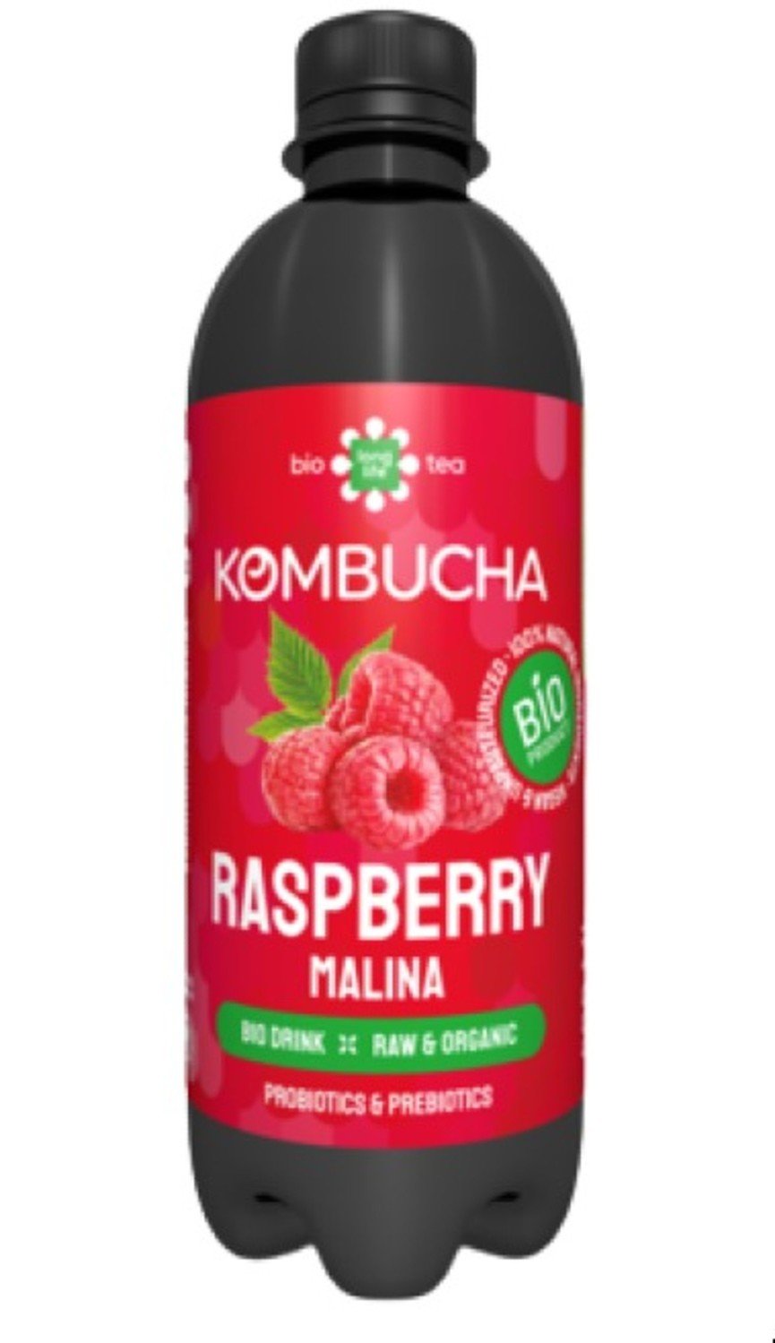 Long life biotea Kombucha malina 500 ml