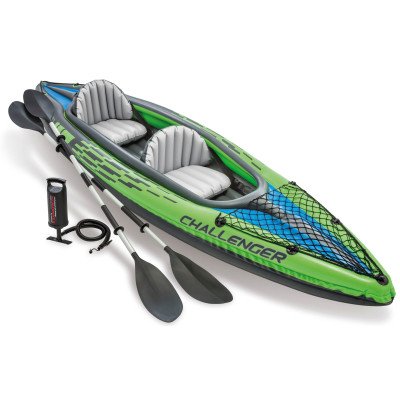 Kajak CHALLENGER K2 KAYAK  vč. Pádel - Zelená