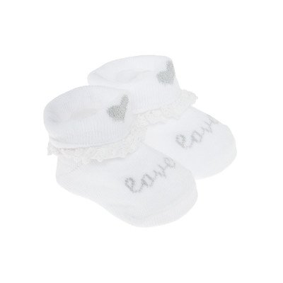Novorozenecké ponožky- bílé - 0-3 MONTHS WHITE