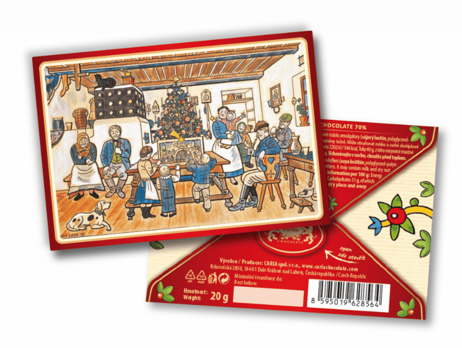 Carla Čokoobálka Lada - hořká čokoláda 20 g