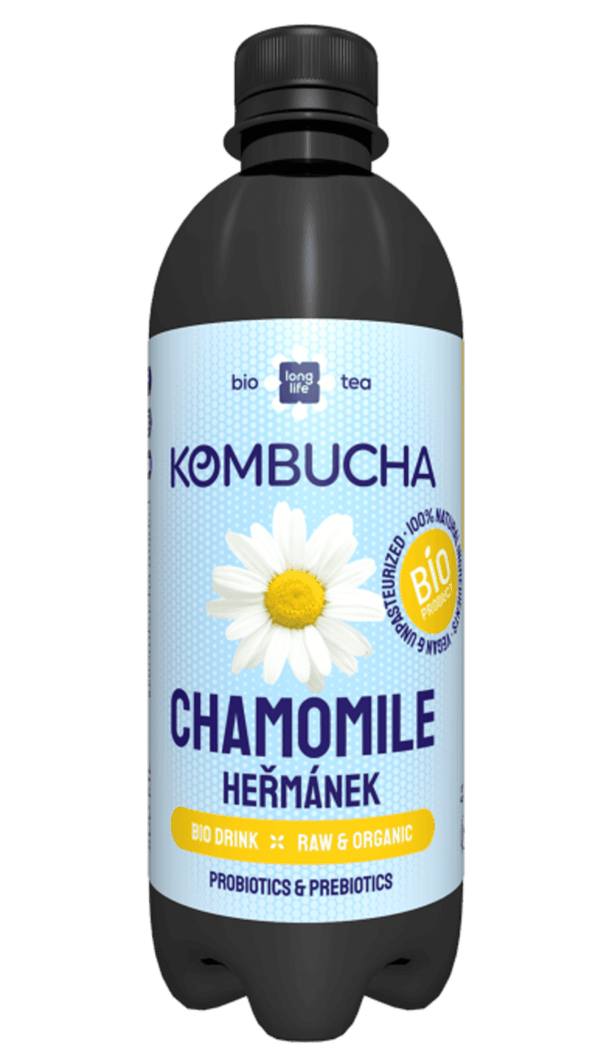 Long life biotea Kombucha Heřmánek BIO 500 ml